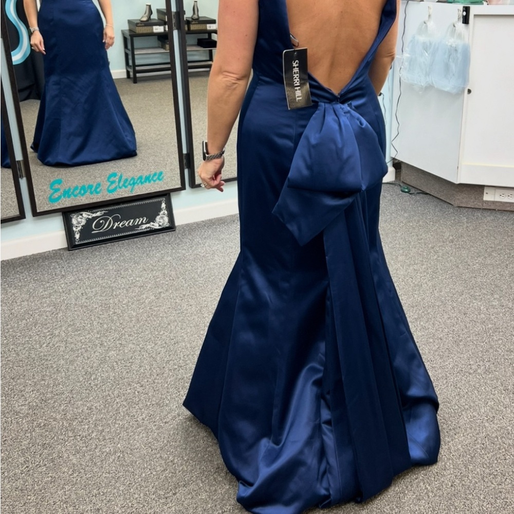 NWT: Sherri Hill Midnight Blue (Navy) Dress - Picture 4 of 9